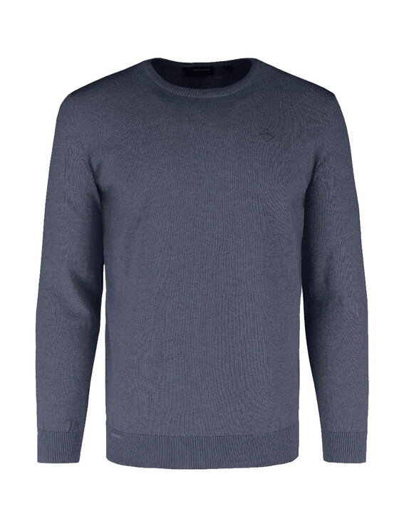 Volcano Volcano Sweter S-RADO Niebieski Regular Fit