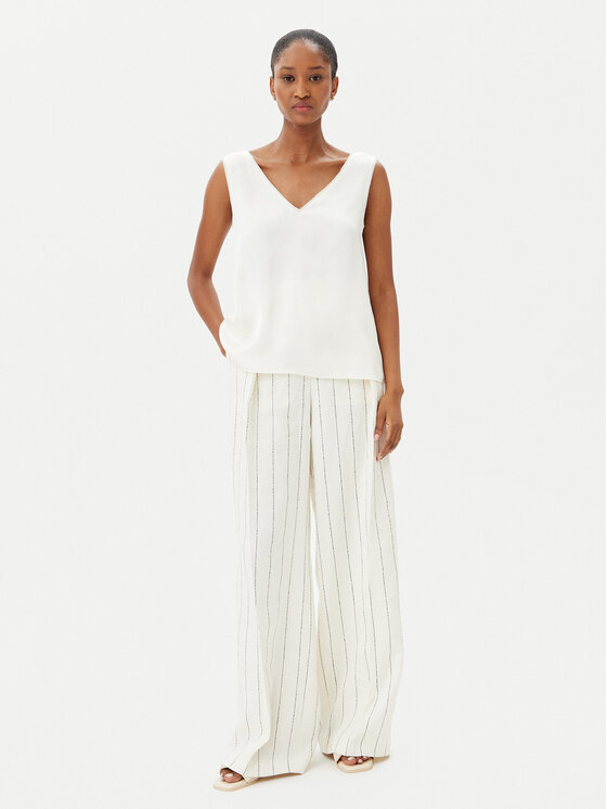 Marella Marella Blūze Lien 2515161092 Balts Regular Fit