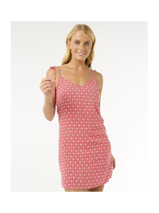 Rip Curl Rip Curl Sukienka letnia Cala Mayor Mini Tie Dress Czerwony Standard Fit