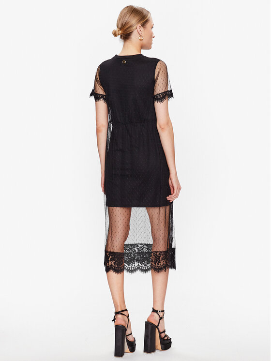 TWINSET TWINSET Letní šaty 231TT2160 Černá Regular Fit