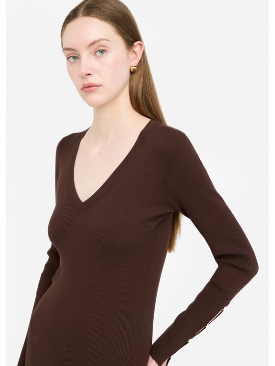 Liu Jo Liu Jo Sukienka wieczorowa MF5036MS99E90915 Brązowy Slim Fit