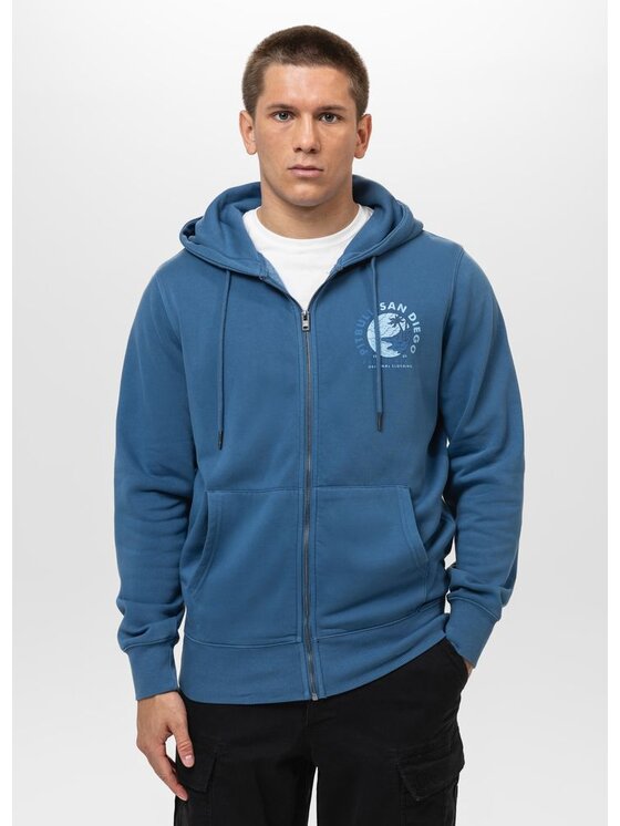 PITBULL PITBULL Bluza PLANET SURF Niebieski Regular Fit