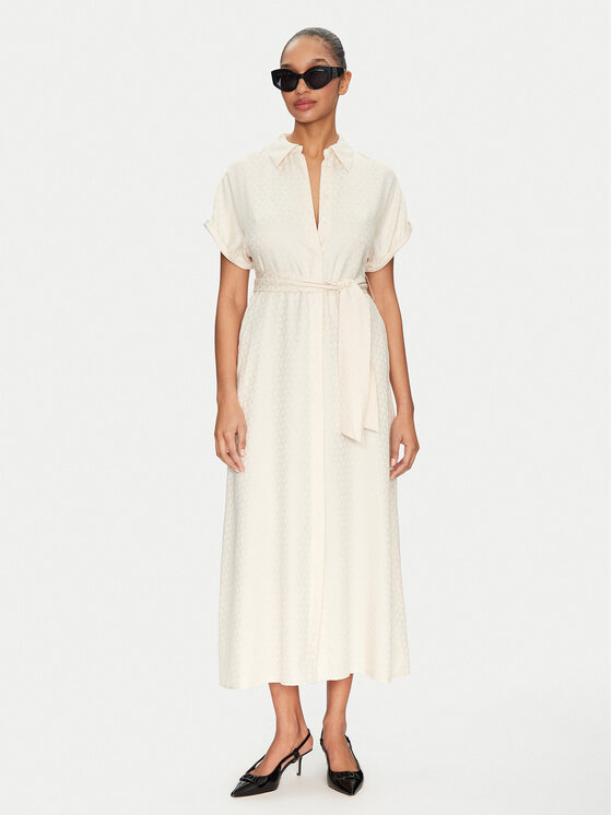 LOLA CASADEMUNT LOLA CASADEMUNT Φόρεμα πουκάμισο MS2516004 Εκρού Regular Fit