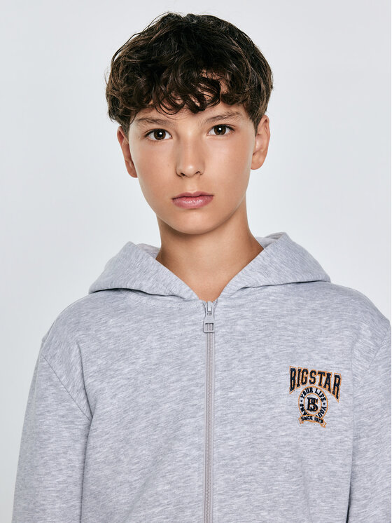 BIG STAR BIG STAR Bluza ARON Szary Basic Fit