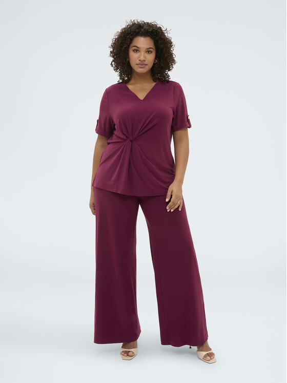 Fiorella Rubino Fiorella Rubino T-Shirt G05ZL008978N036 Bordowy A-Line Fit