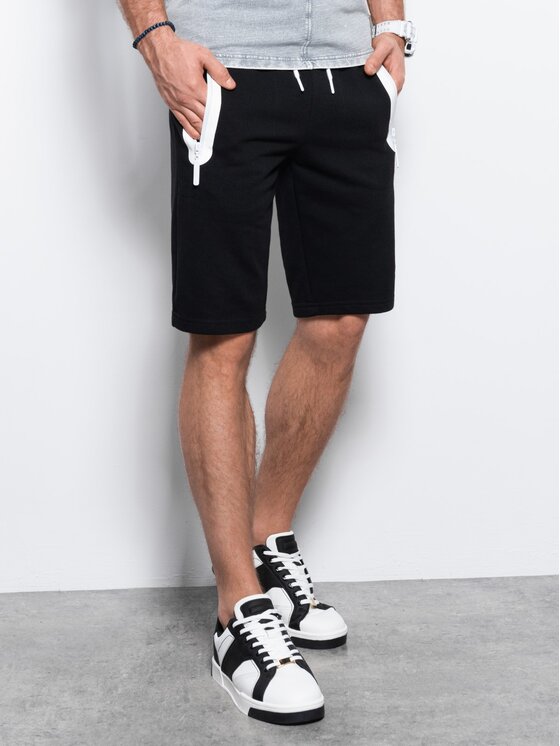 Ombre Ombre Sportovní kraťasy W239 Černá Regular Fit