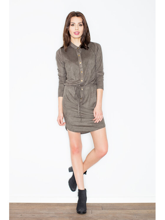 FIGL FIGL Φόρεμα M454 Χακί Regular Fit