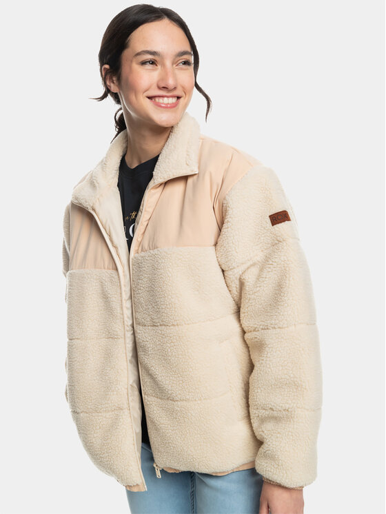 Roxy Roxy Cappotto in shearling Miracle Mile Jckt ERJJK03569 Beige Regular Fit