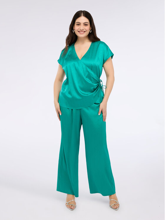 Fiorella Rubino Fiorella Rubino Bluzka 2828T002345N024 Turkusowy Regular Fit