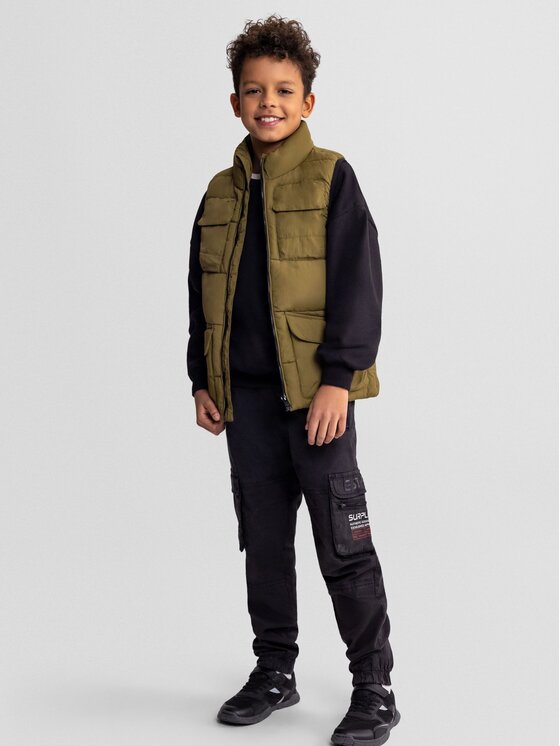 minoti minoti Kamizelka 29GILET250 Khaki Regular Fit