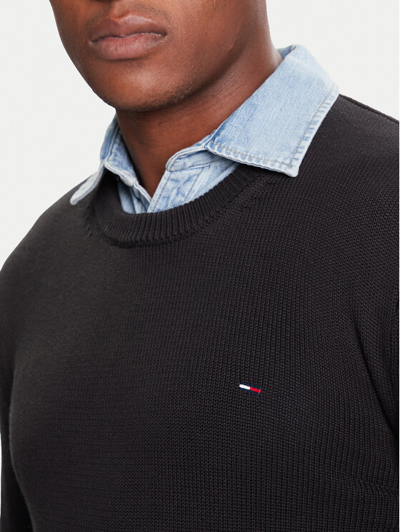 Tommy Jeans Tommy Jeans Pullover DM0DM21787 Schwarz Regular Fit