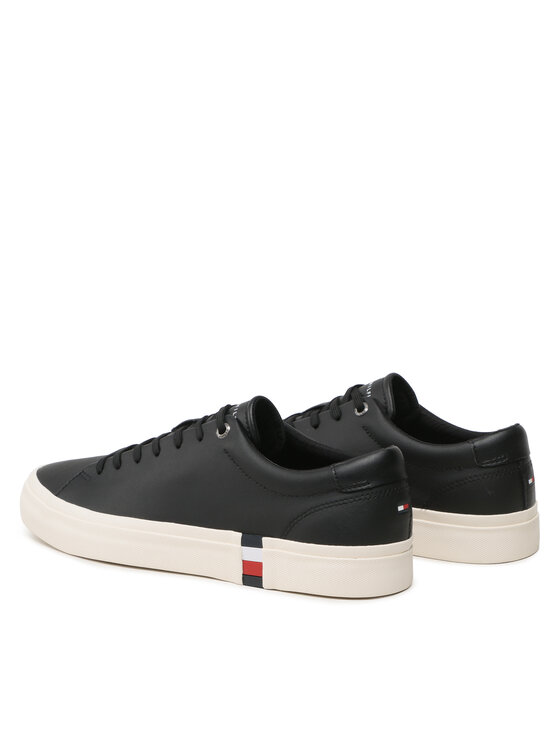 Tommy Hilfiger Tommy Hilfiger Kedai Corporate Leather Detal Vulc FM0FM04589 Juoda