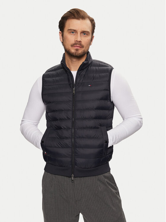 Tommy Hilfiger Športová vesta MW0MW38982 Tmavomodrá Regular Fit
