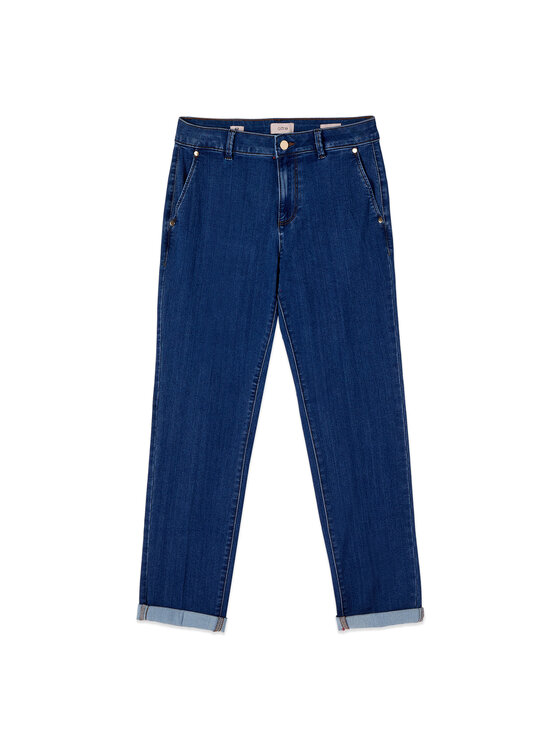 Oltre Oltre Jeansy P576R109133N024 Niebieski Boxy Fit