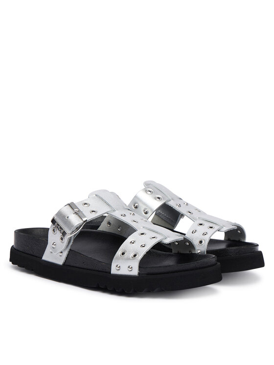 Scholl Scholl Шльопанці Beatriz T-Bar Ring F00911 Срібний