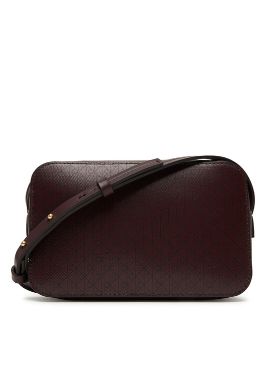 Calvin Klein Calvin Klein Torebka Emblem Aop Elongated Camera Bag LV04F3268G Bordowy