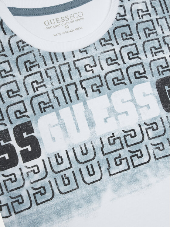 Guess Guess Tricou L5RI23 K8HM4 Alb Regular Fit