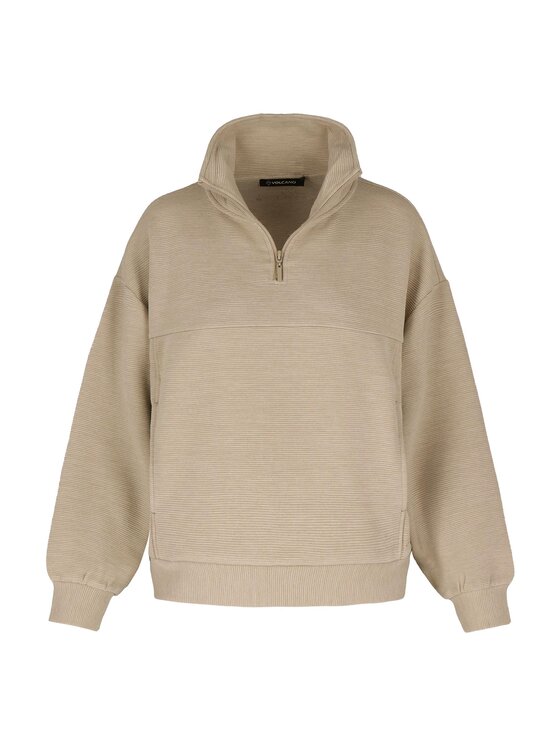 Volcano Volcano Bluza B-MOXI Beżowy Regular Fit