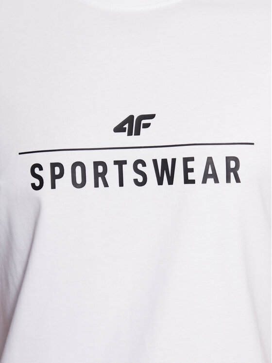4F 4F T-krekls 4FSS23TTSHM539 Balts Regular Fit
