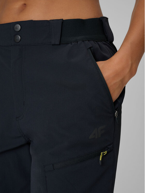 4F 4F Spodnie outdoor INBETWEEN TRAIL Czarny Regular Fit