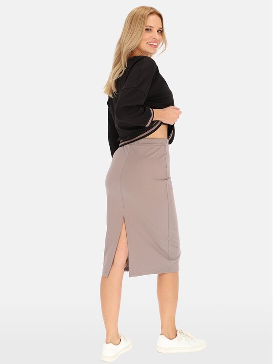 Perso Perso Spódnica JPE242406F Szary Fitted Fit