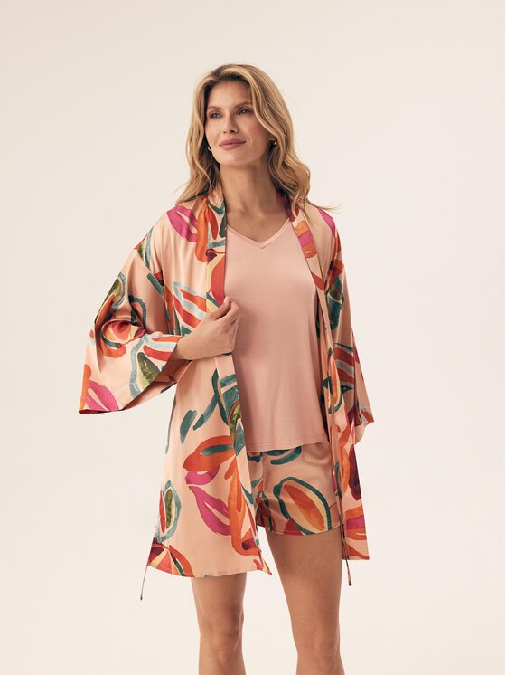 Esotiq Esotiq Szlafrok 43260 Czerwony Regular Fit