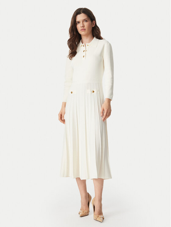 MICHAEL Michael Kors Rochie tricotată MT683J3BFD Crem Slim Fit