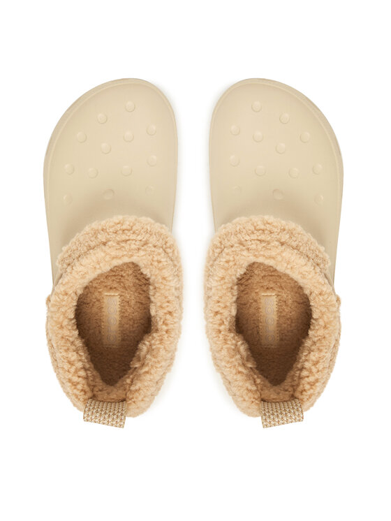 Crocs Crocs Klapki Classic Lined Shorty 211380 Écru