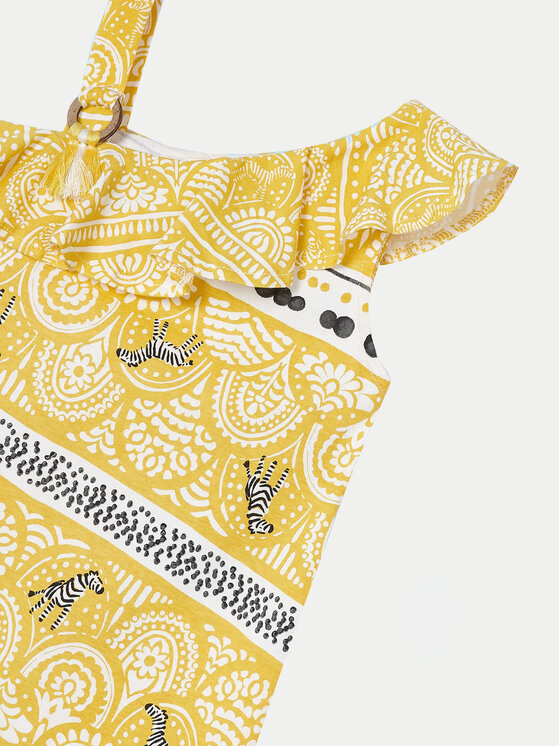 Mayoral Mayoral Літня сукня 3951 Жовтий Regular Fit