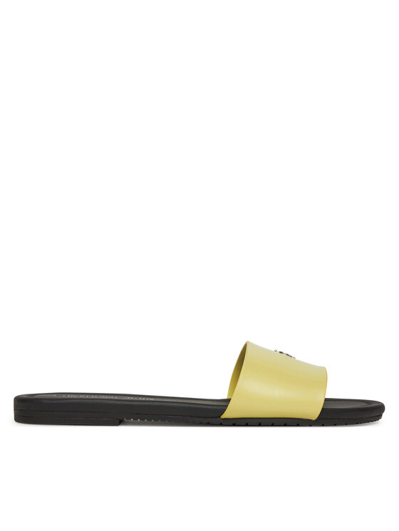 Calvin Klein Jeans Calvin Klein Jeans Klapki Flat Sandal Slide Mg YW0YW01697 Żółty