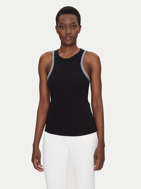 Fracomina Fracomina Top FS25ST2009J401R9 Črna Slim Fit