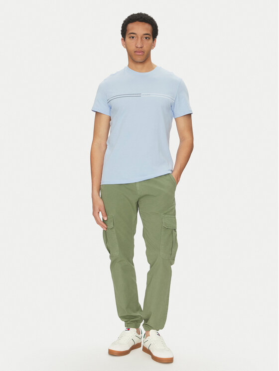 Tommy Jeans Tommy Jeans Marškinėliai Entry Graphic DM0DM20779 Mėlyna Slim Fit