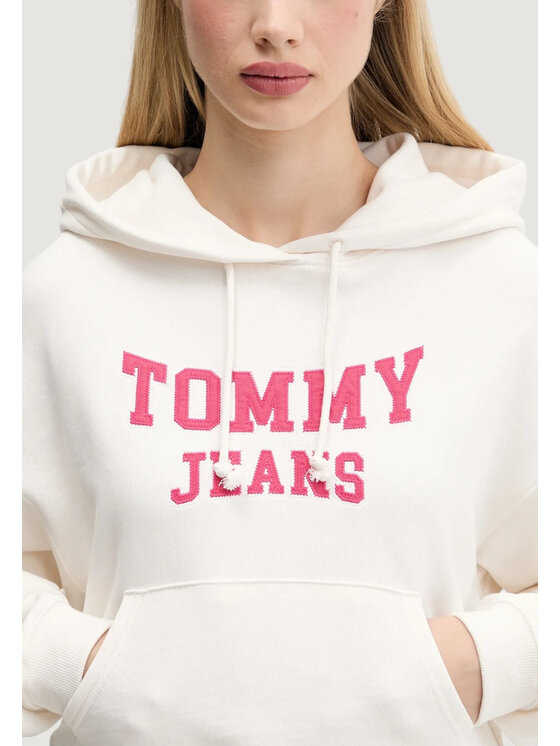 Tommy Jeans Tommy Jeans Μπλούζα TJW BXY CRP VARSITY Λευκό Casual Fit