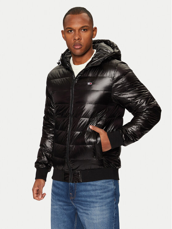 Tommy Jeans Tommy Jeans Bunda pro přechodné období DM0DM20659 Černá Regular Fit