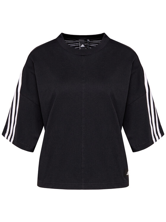 adidas adidas T-Shirt Future Icons 3-Stripes GN1837 Schwarz Loose Fit