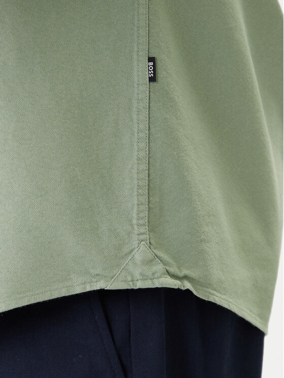 BOSS BOSS Marškiniai H-Roan 50555920 Žalia Slim Fit