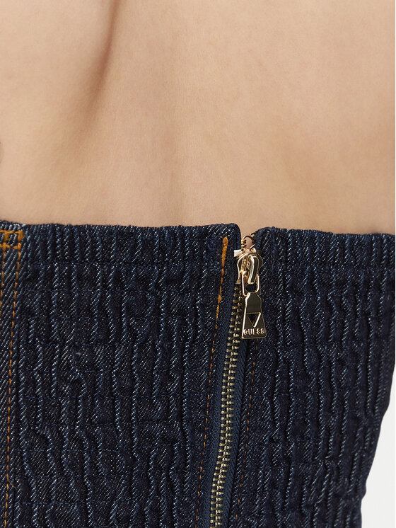 Guess Guess Felső W6YH15 D1351 Sötétkék Slim Fit