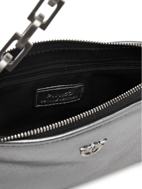 PINKO PINKO Käekott Half Moon Baguette Mini AI 25-26 PLTT 105069 A2O9 Hõbedane
