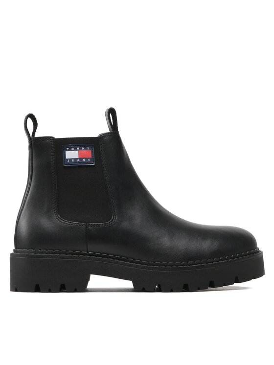 Tommy Jeans Tommy Jeans Chelsea Heritage Branding Chelsea Boot EM0EM01058 Nero