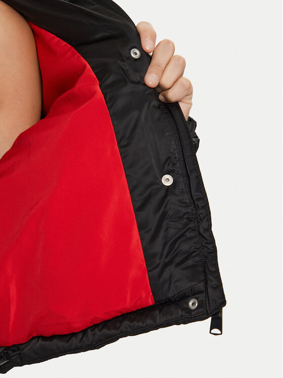 Tommy Jeans Tommy Jeans Žieminė striukė Satin DW0DW18292 Juoda Regular Fit