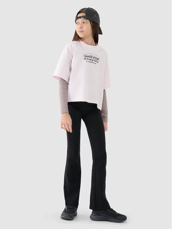 4F 4F Tričko 4FJRSS25TTSHF2587-12S Biela Cropped Fit