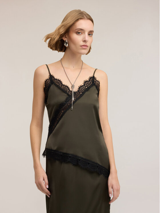 Motivi Motivi Top D061Q000572N035 Verde Regular Fit