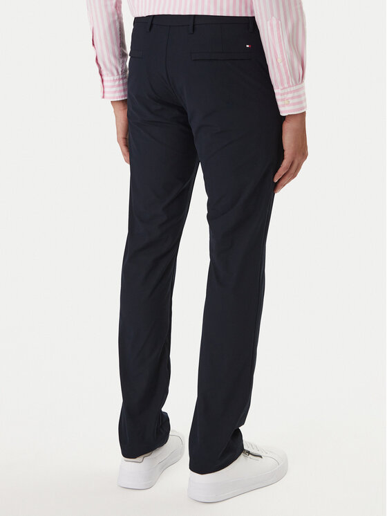 Tommy Hilfiger Tommy Hilfiger Chinosy Denton MW0MW43408 Granatowy Slim Fit