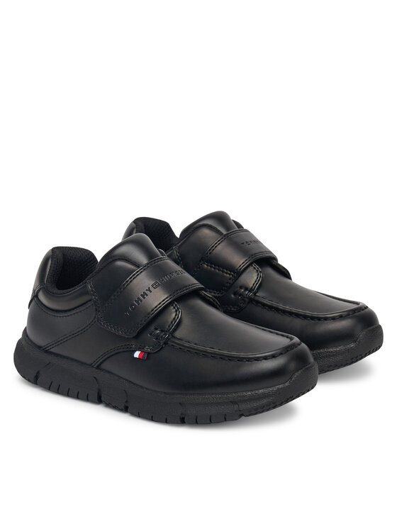 Tommy Hilfiger Tommy Hilfiger Īsi apavi Low Cut Velcro Shoe T3B4-33176-1355 M Melns