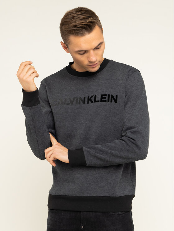 Calvin Klein Calvin Klein Пуловер Tone On Tone Logo K10K104953 Сив Regular Fit