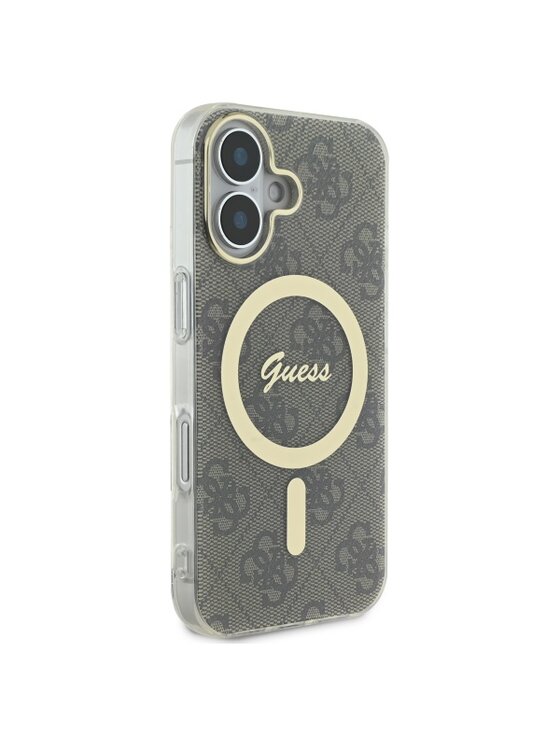 Guess Guess Etui na telefon IML 4G MagSafe Brązowy