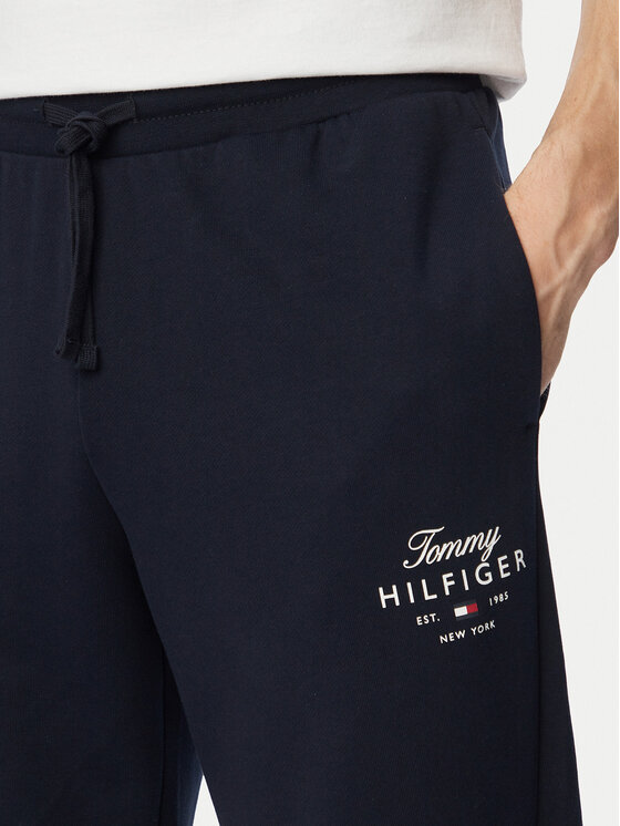 Tommy Hilfiger Tommy Hilfiger Donji dio trenerke Script Stack MW0MW44332 Tamnoplava Regular Fit