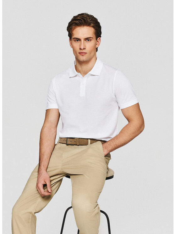 Pako Lorente Pako Lorente Polo P26SF-TX-012 Biały Classic Fit