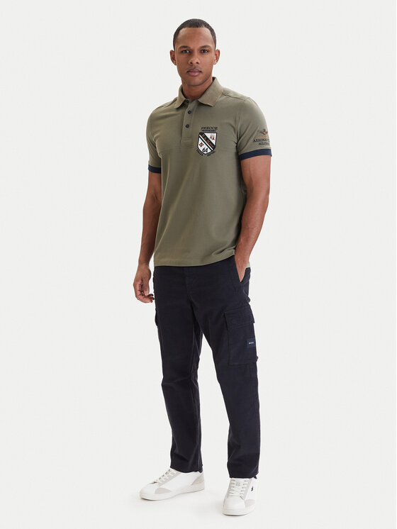 Aeronautica Militare Aeronautica Militare Polokošile 261PO1915UP00191 Zelená Regular Fit