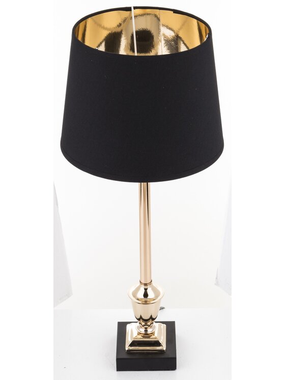MIAhome MIAhome Lampka nocna Lampa stołowa MAUD z okrągłym abażurem Złoty